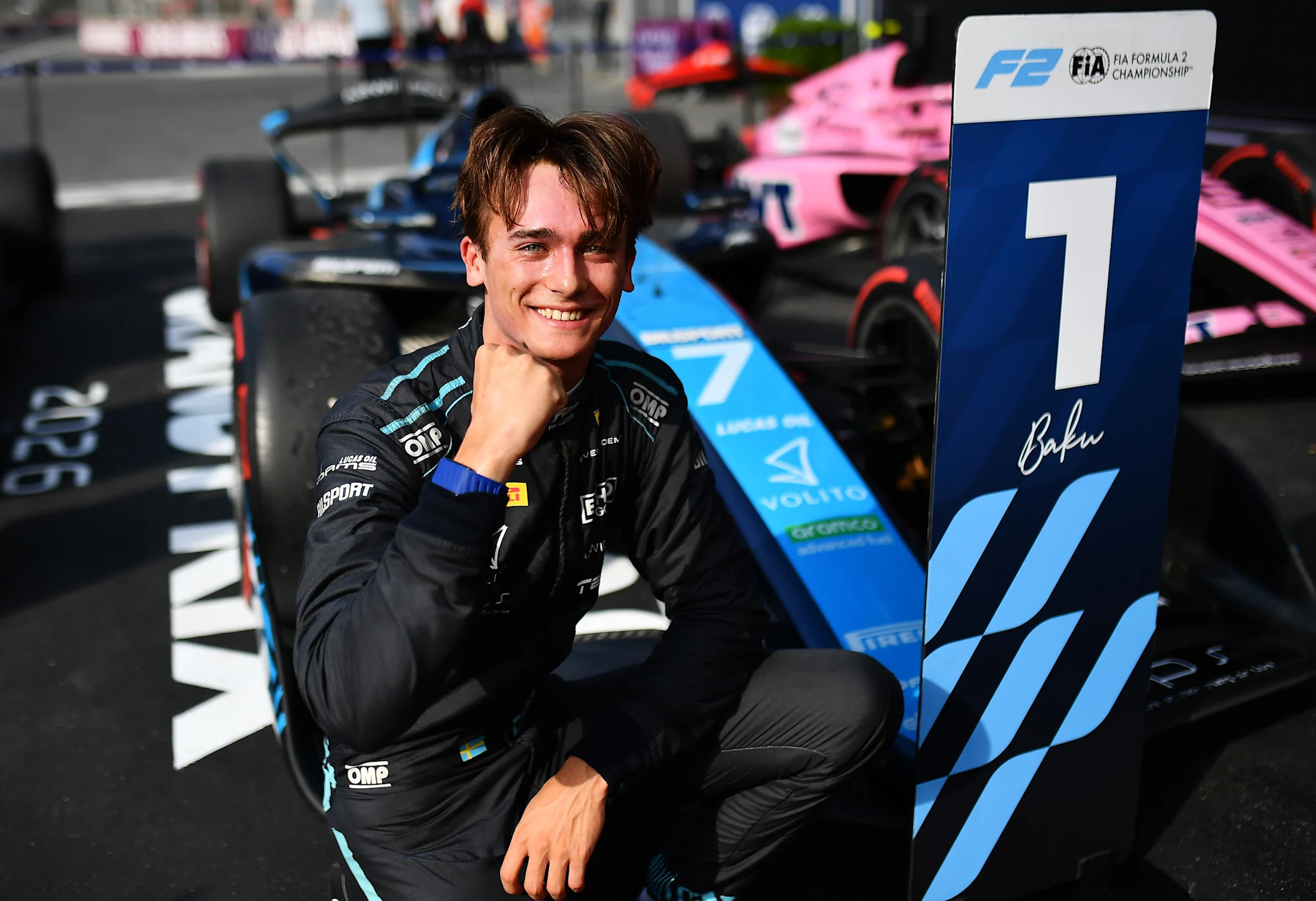 Dino Beganovic wins back-to-back FIA Formula 2 Baku Sprint Race for DAMS Lucas Oil
