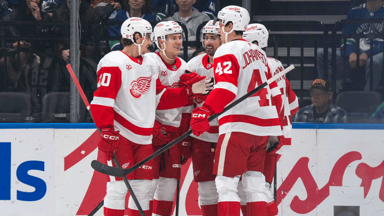 Lucas Raymond scores twice as Detroit Red Wings defeat Vancouver Canucks 5-2 at Rogers Arena