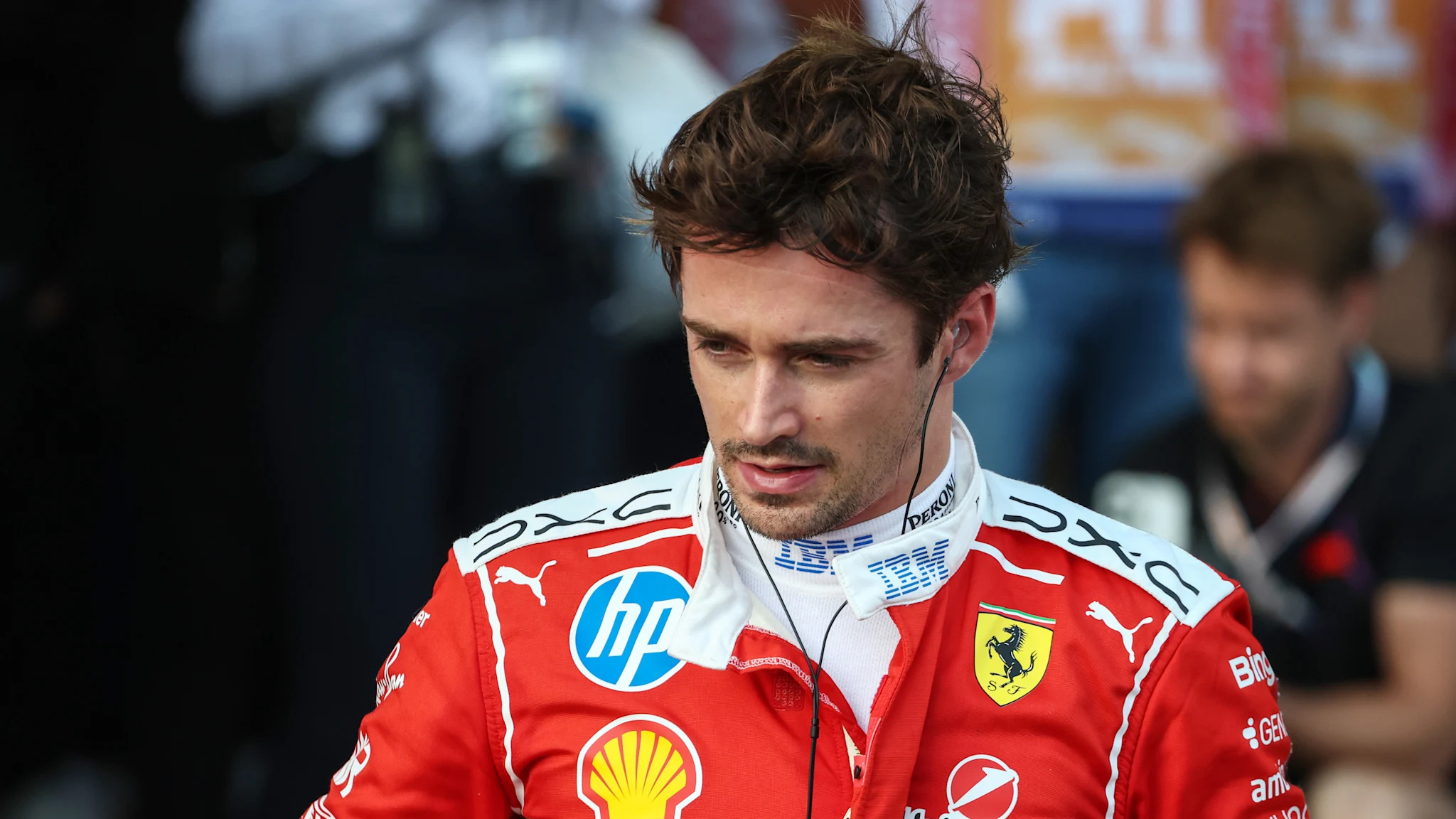 Leclerc left with mixed feelings after taking P2 in Baku as Russell grabs pole