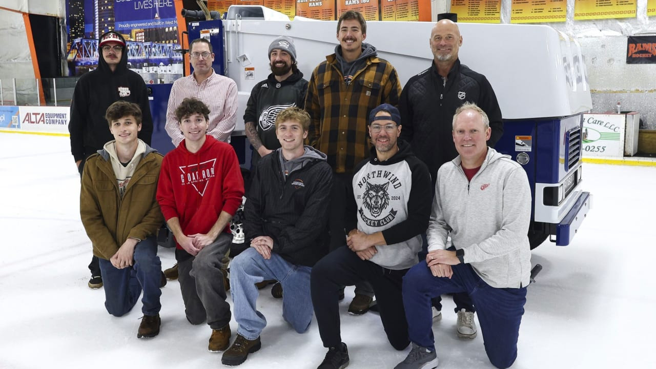 NHL/NHLPA Industry Growth Fund and Detroit Red Wings donate Zamboni to Cedar Rock Sportsplex in Grand Rapids