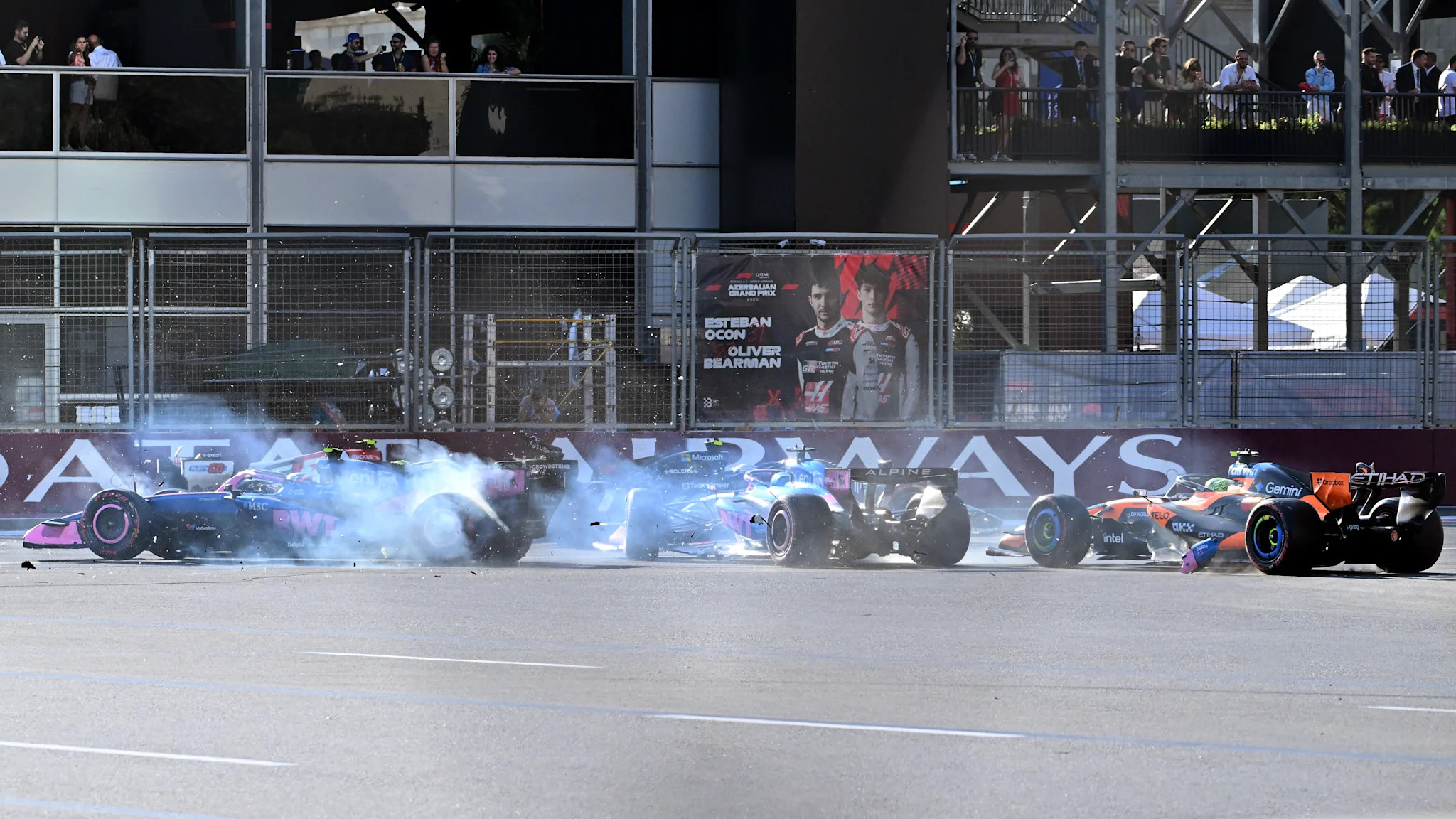 Colapinto apologises to Alpine after Azerbaijan GP Safety Car restart crash with Gasly