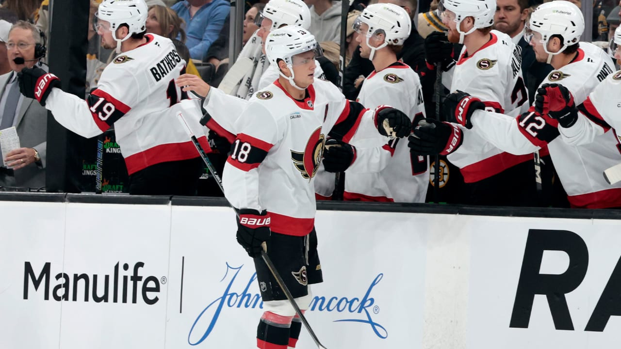 Tim Stützle scores twice in first period as Senators beat Bruins 4-1 at TD Garden