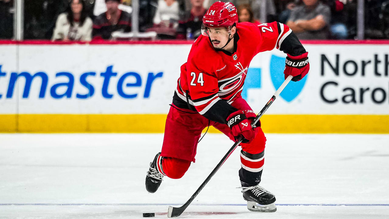 Jarvis returns to Hurricanes’ morning skate in regular jersey as shoulder rehab continues