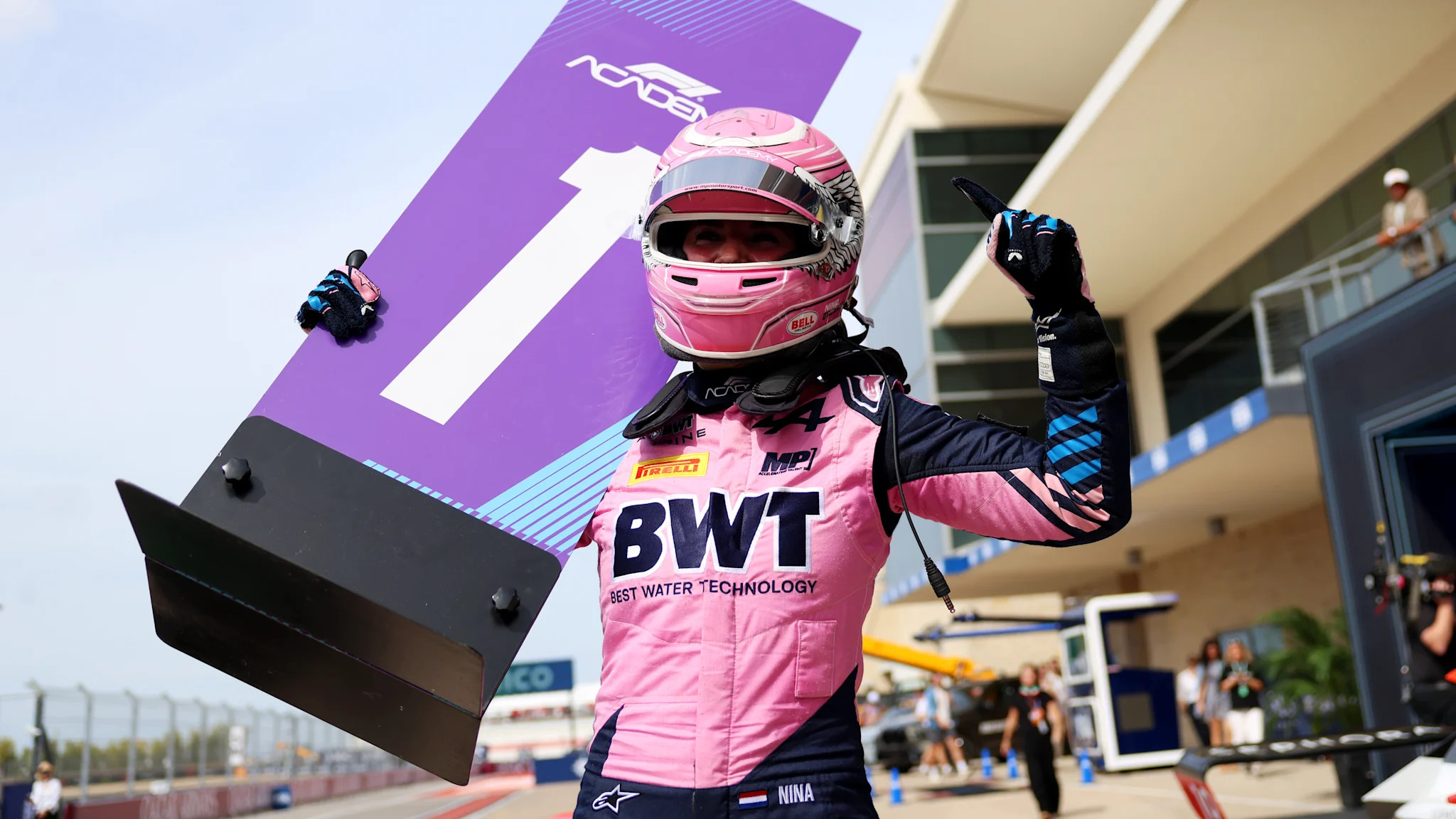Nina Gademan earns second F1 ACADEMY win of the season with controlled Austin Feature Race drive