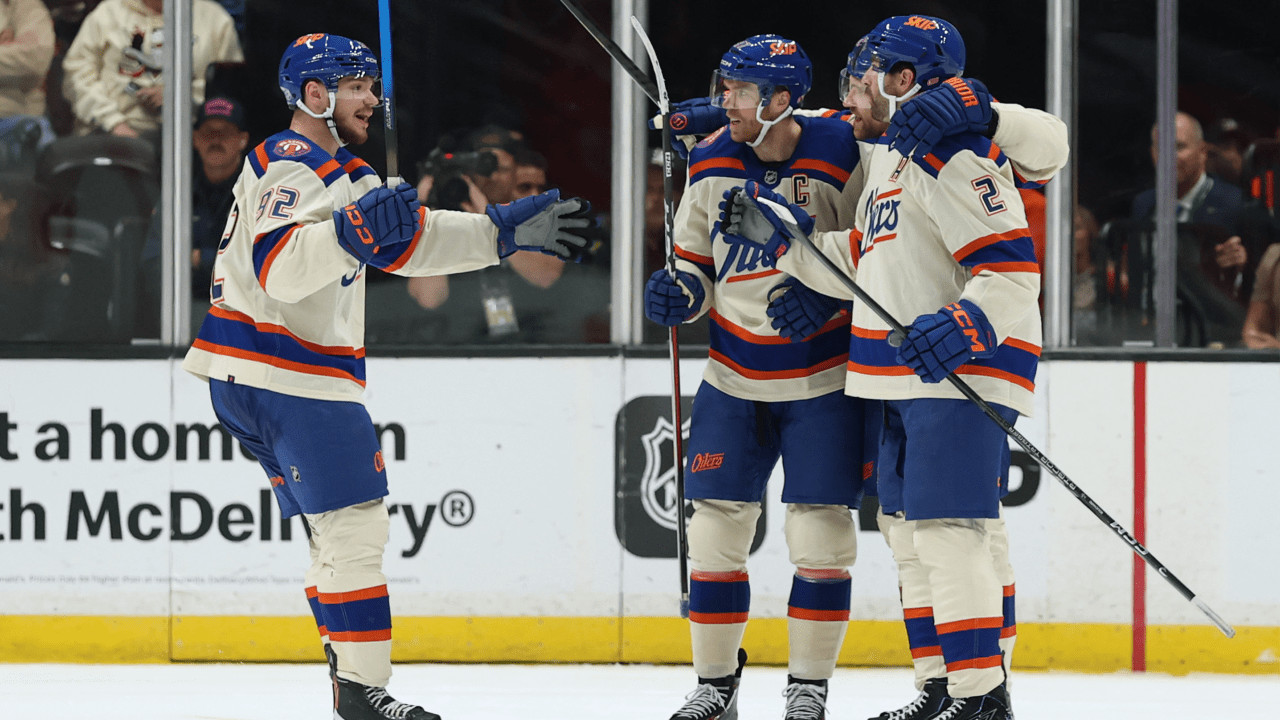 Evan Bouchard scores twice as Edmonton Oilers defeat Anaheim Ducks 5-2 at Honda Center