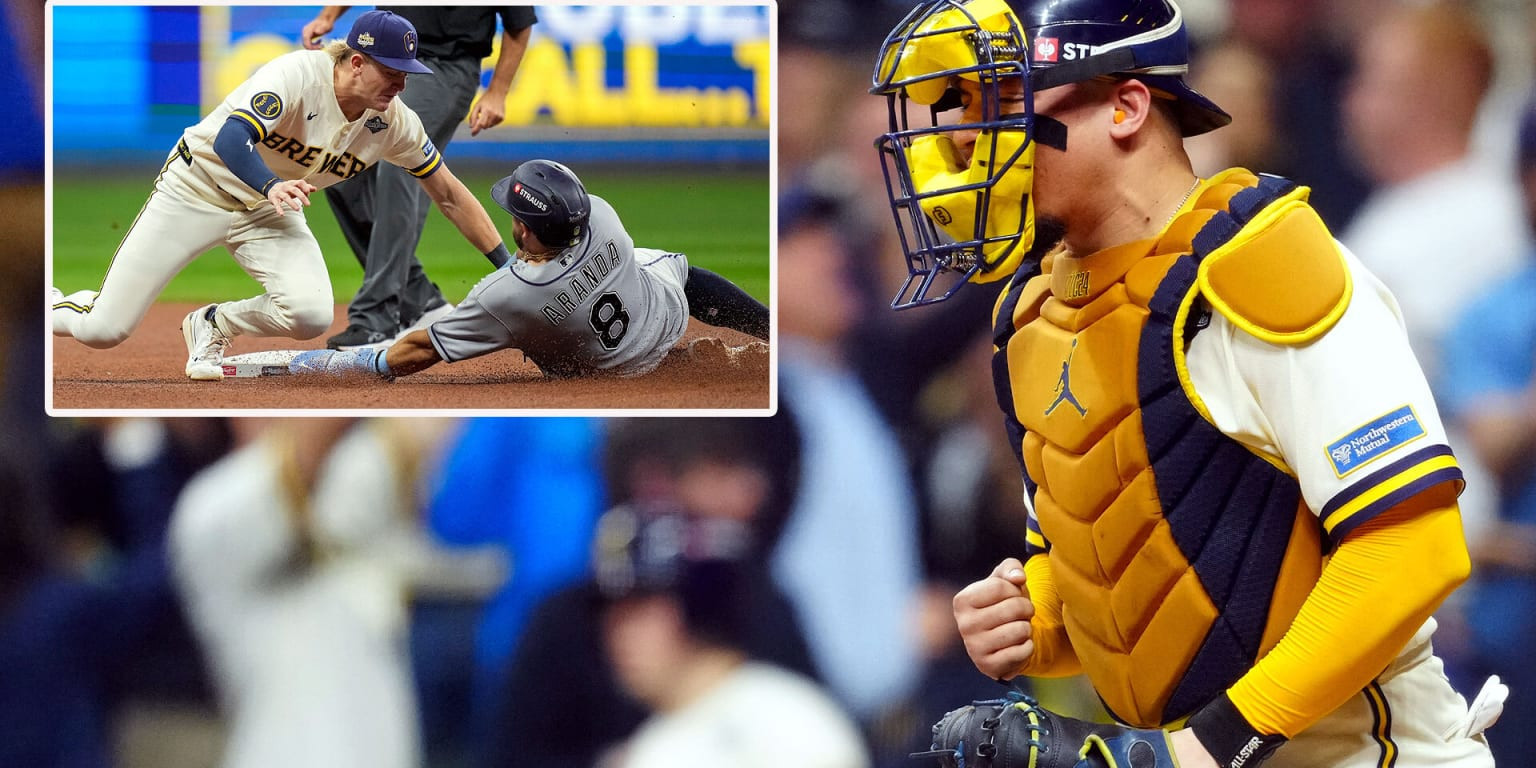 William Contreras throws out two Rays base-stealers as Brewers edge Tampa Bay 3-2 in World Series Game 1