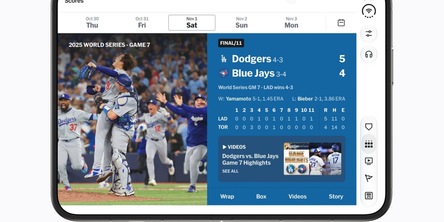 MLB and Apple launch a foldable iPhone Duo-specific version of the MLB App ahead of the World Series
