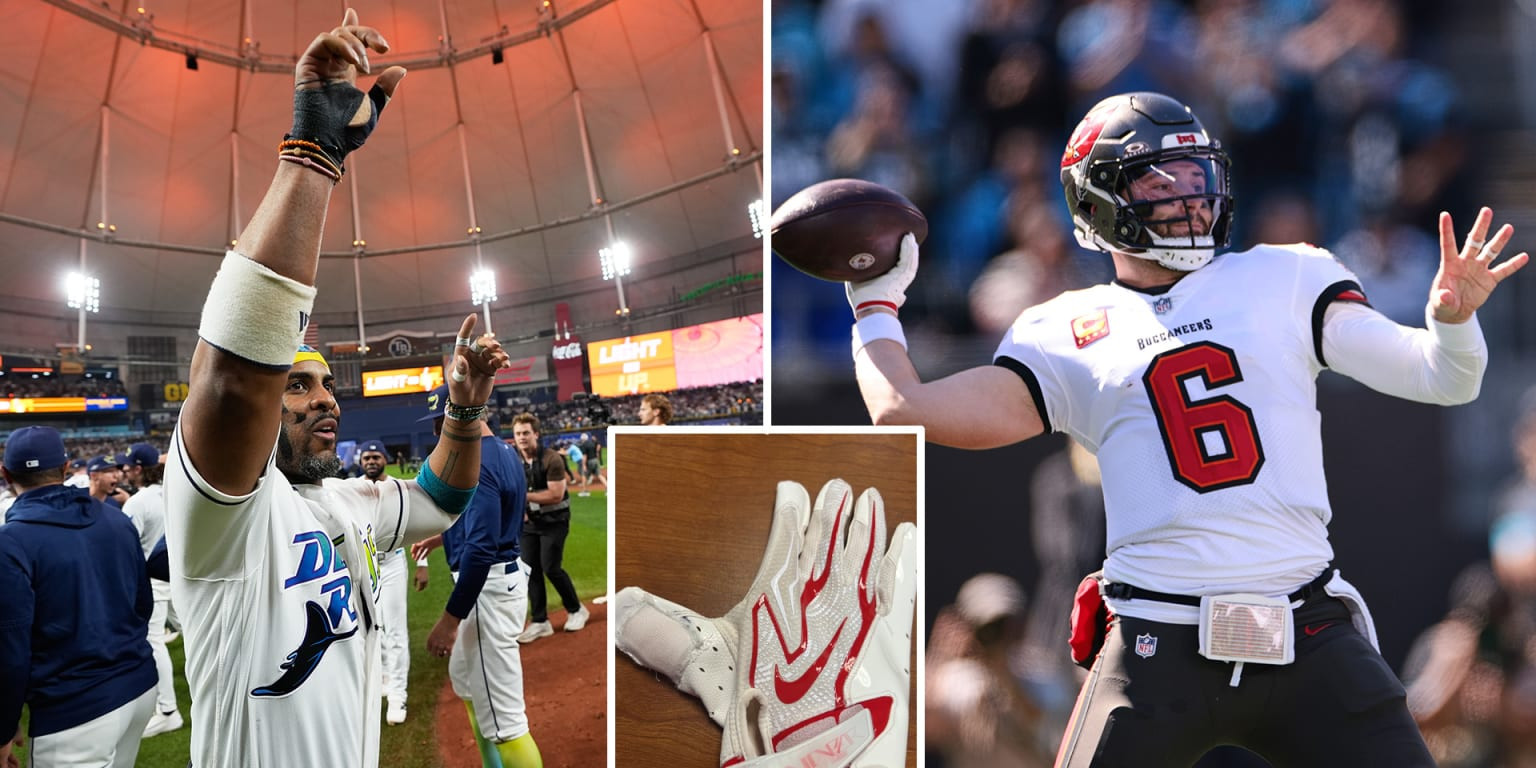 Rays help Buccaneers QB Baker Mayfield with custom glove for thumb injury as World Series week continues