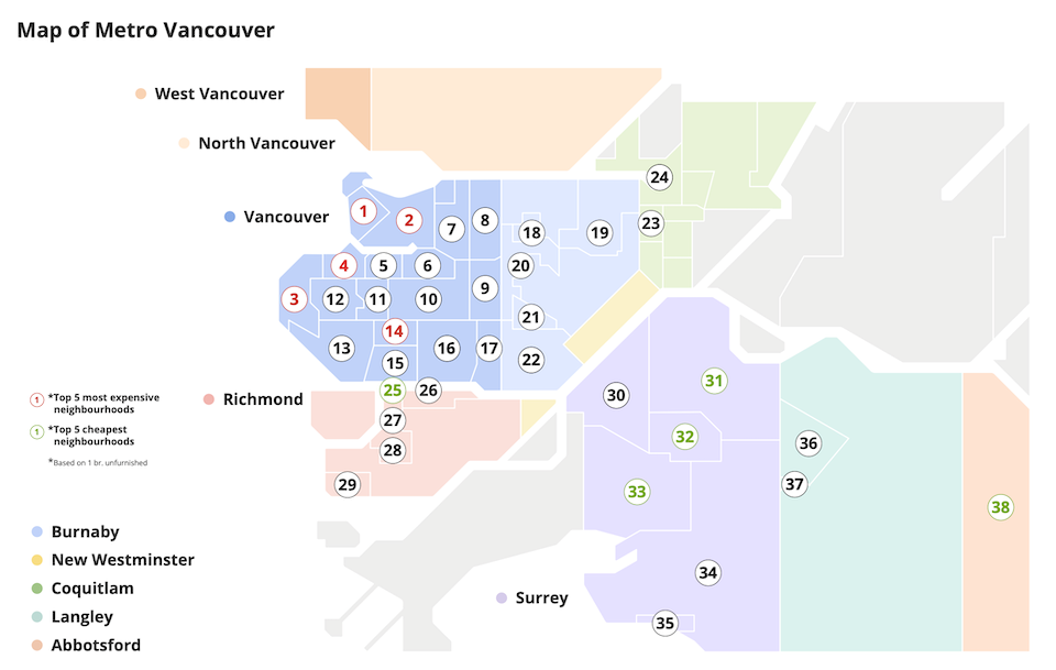 Cheapest Metro Vancouver one-bed rentals in October include Surrey’s Newton and several Langley areas