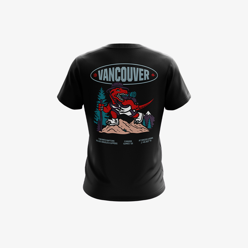 Raptors Vancouver tee preorders open at Vanbase