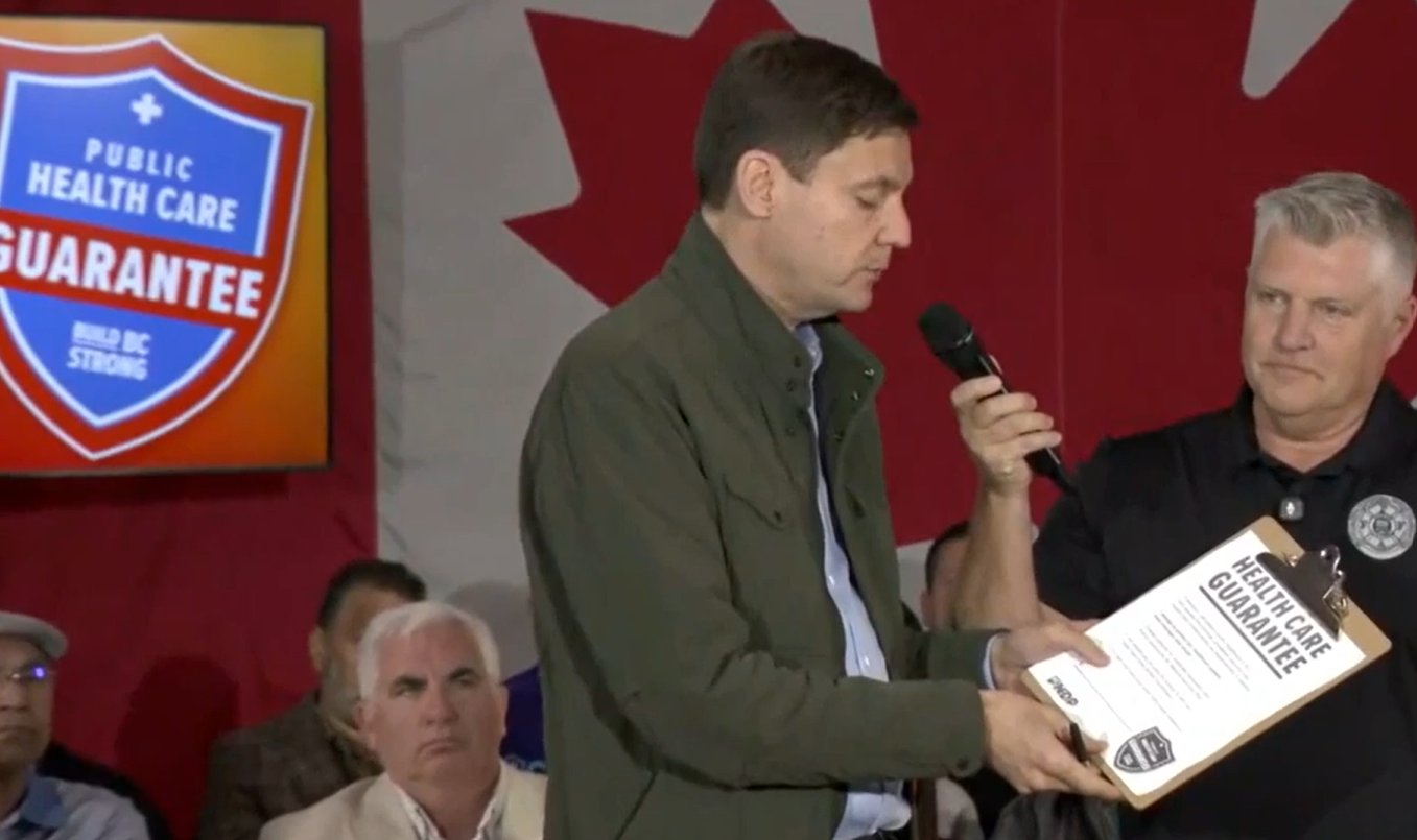 Eby signs public health-care guarantee, opposing privatization as BC Conservatives accuse ‘fearmongering’