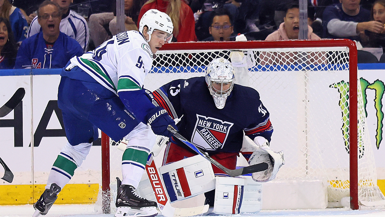 Rangers beat Canucks 6-2 as Dylan Garand makes 19 saves in Igor Shesterkin’s absence