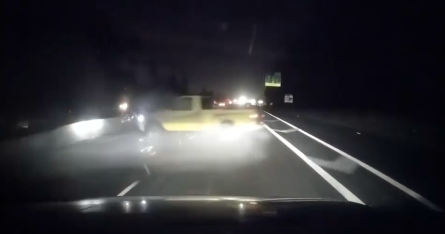Langley RCMP video shows impaired driver crash on Highway 1 near 264 Street