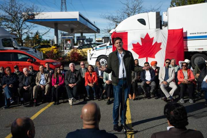 Eby returns to Surrey with plan to cut seniors’ bus pass fee as parties target transit, Massey Tunnel