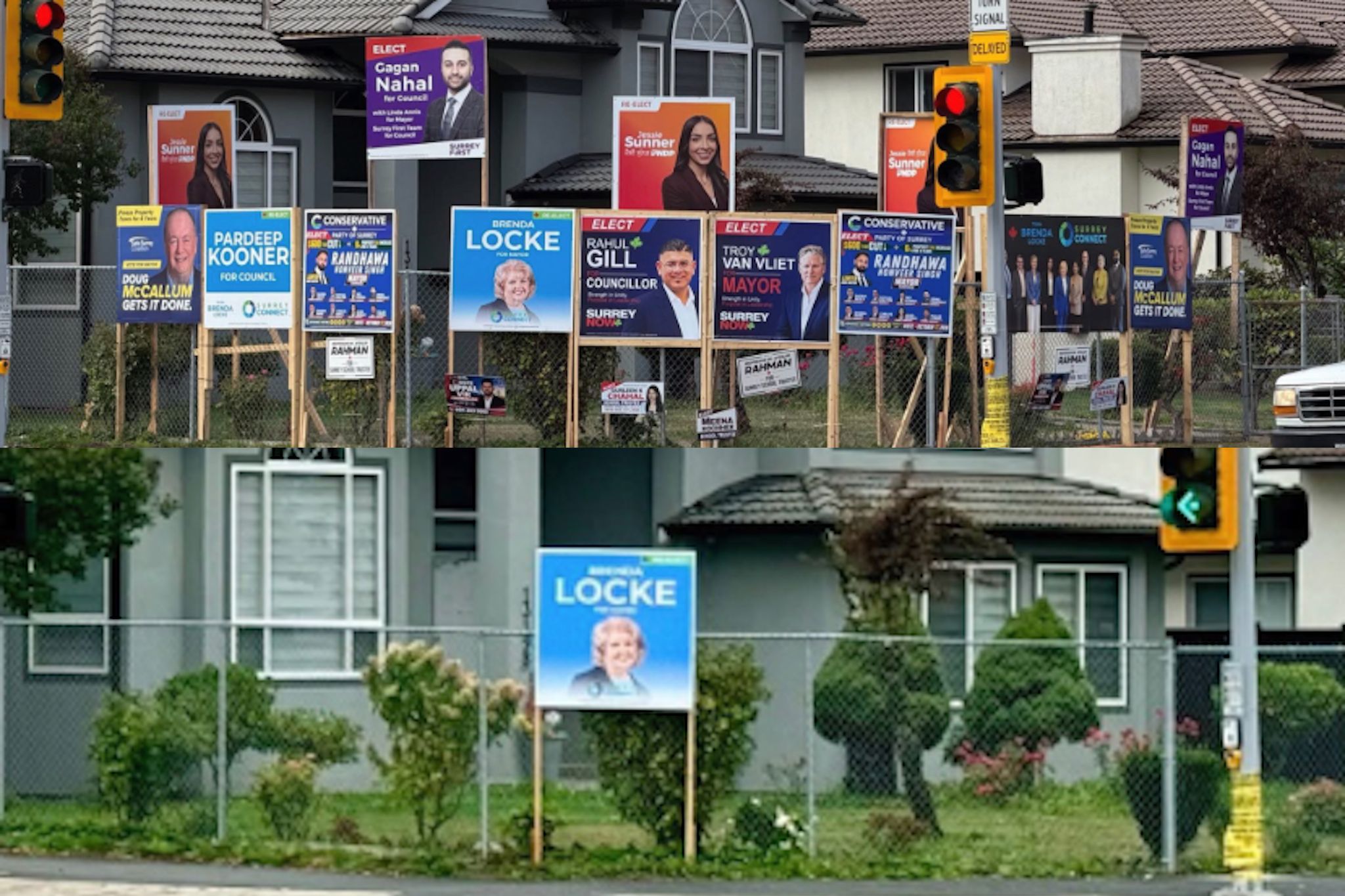 Surrey denies removing election signs near 72 Avenue and 132 Street after Doug McCallum allegation