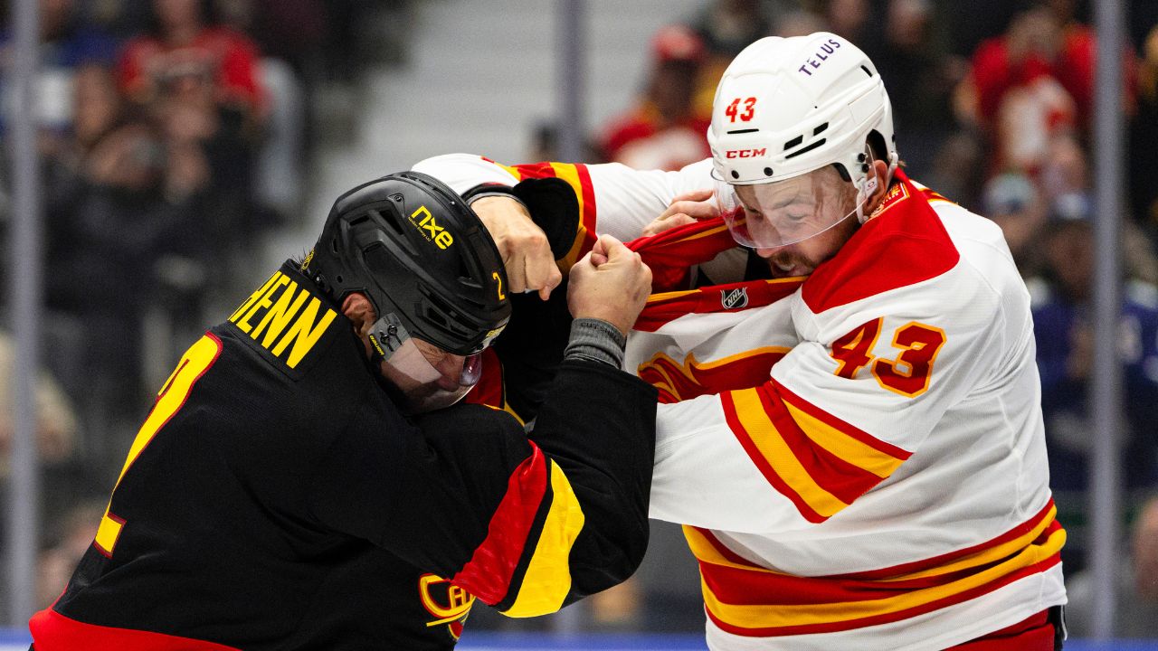 Canucks score four unanswered goals in third period to beat Flames 4-1
