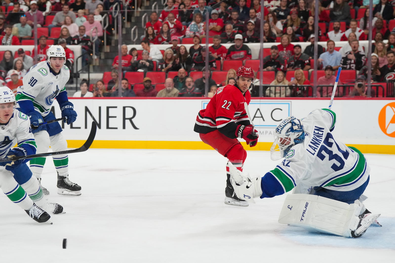Canucks drop 7-2 to Hurricanes in opener of six-game road trip