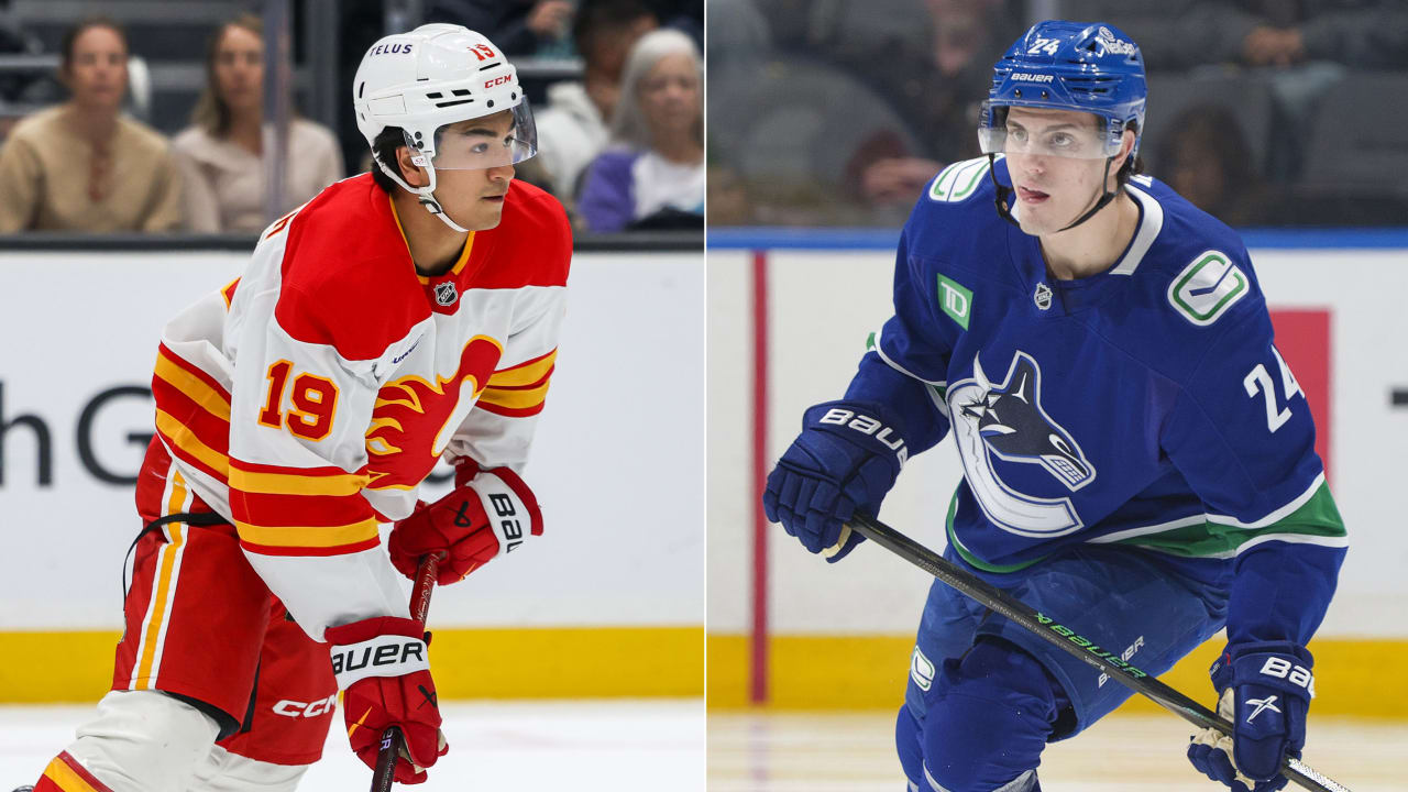 Parekh and Buium meet as Calgary visits Vancouver at Rogers Arena