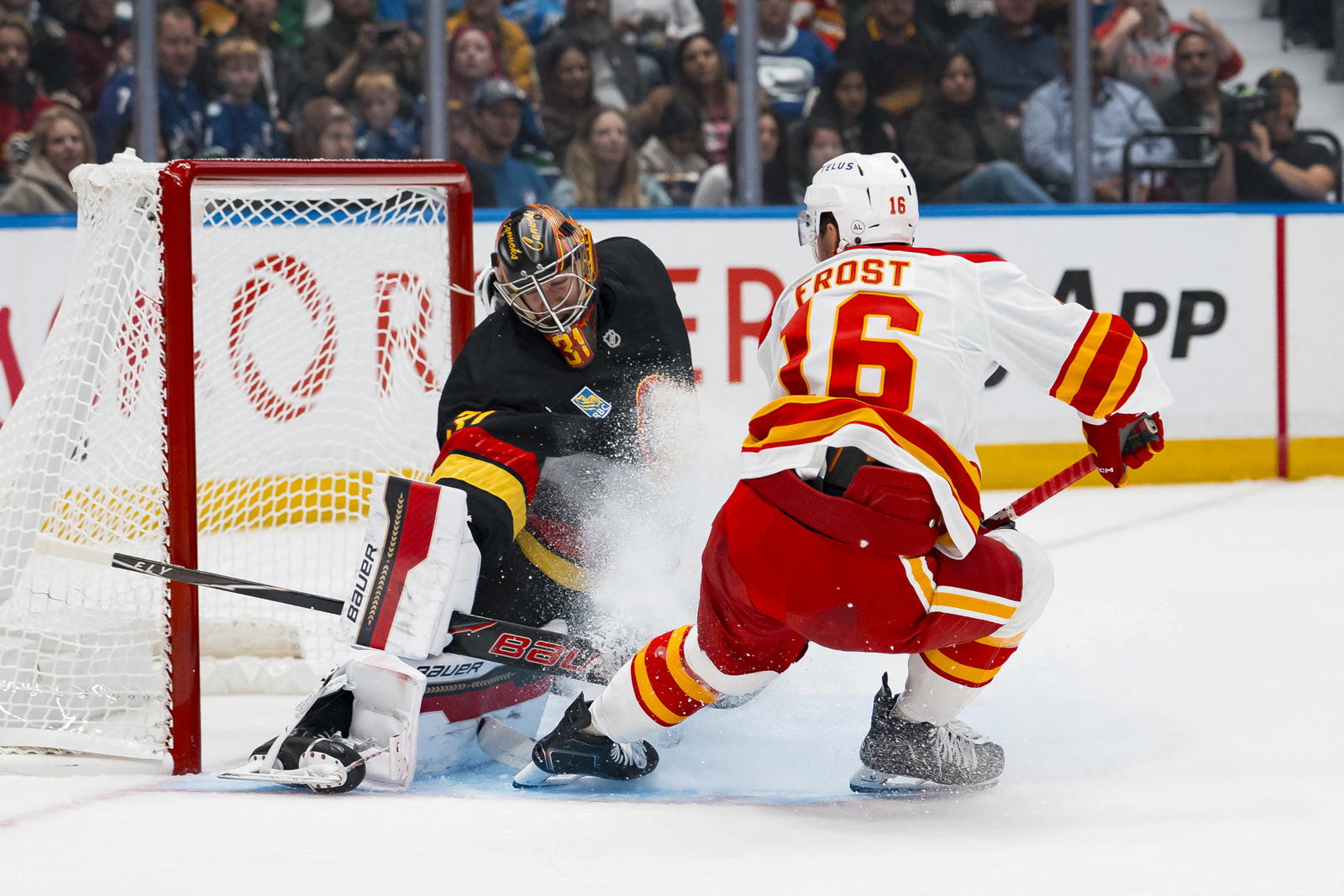 Canucks beat Flames 4-1 at Rogers Arena as Meriläinen earns first win
