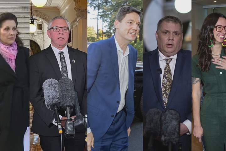 B.C. election leaders overview: Eby, Doerkson, Milobar, Lowan and Brodie ahead of Oct. 24 vote