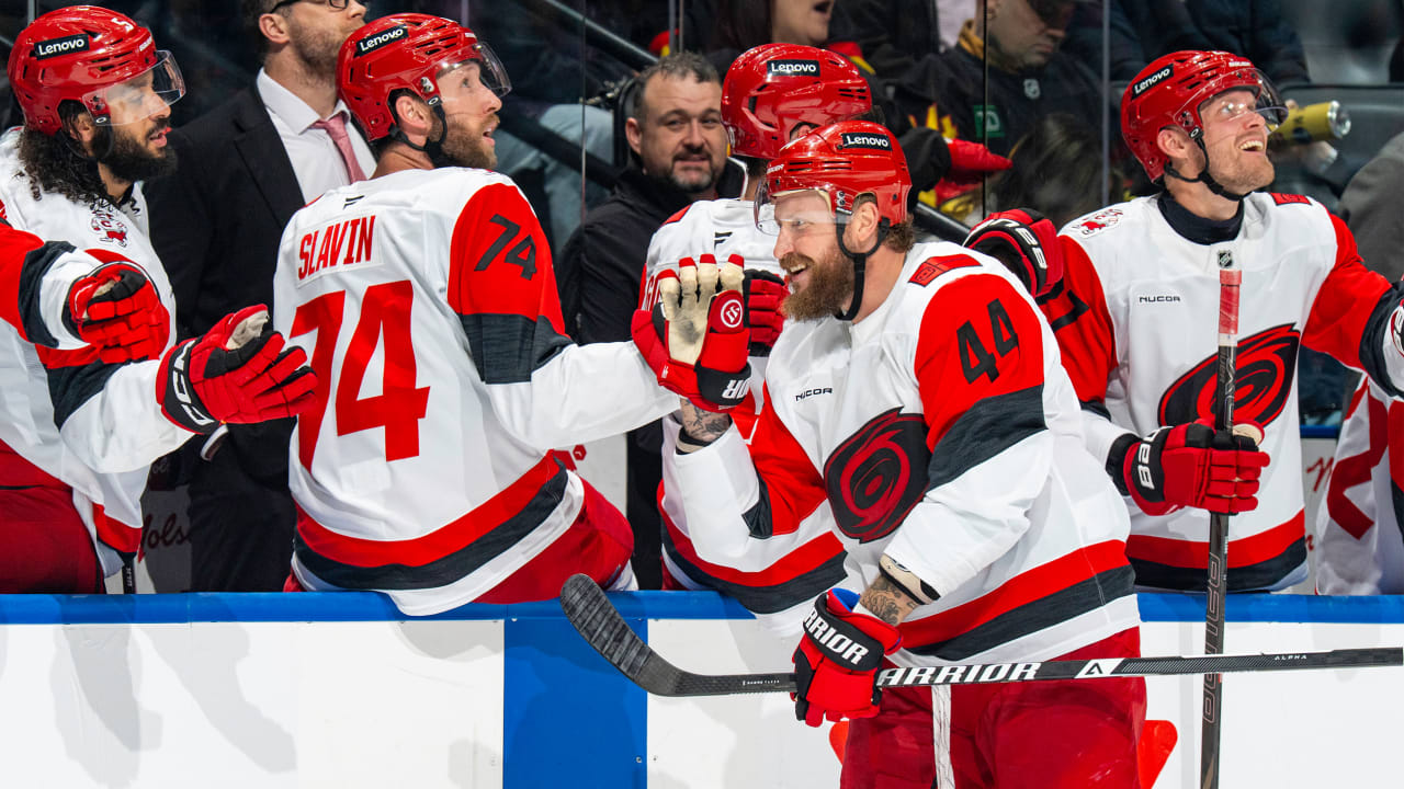 Three Hurricanes players score twice as Carolina tops Vancouver 6-3 at Rogers Arena