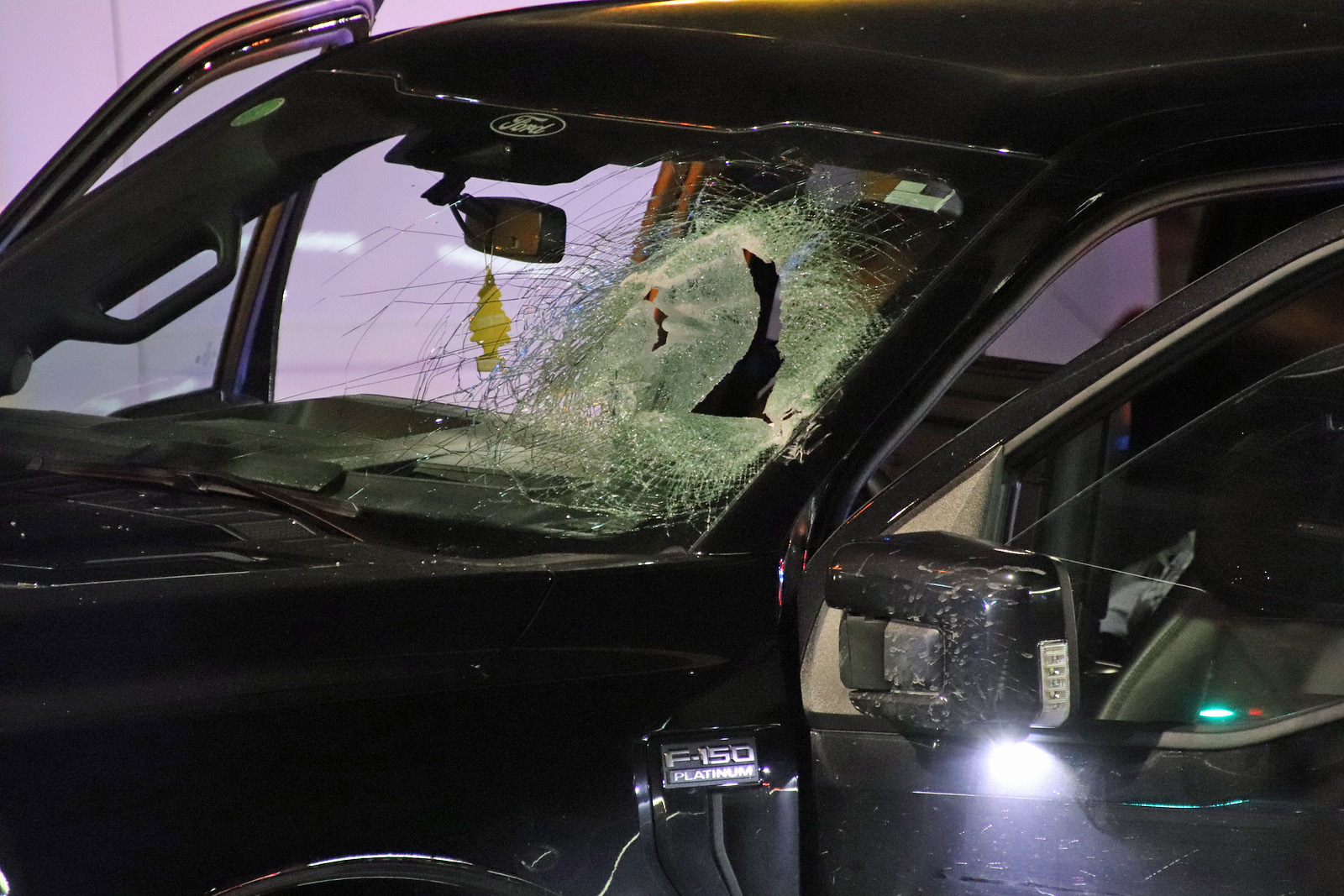 Truck hits construction sign, then drives into southbound lane before head-on crash with Delta bus