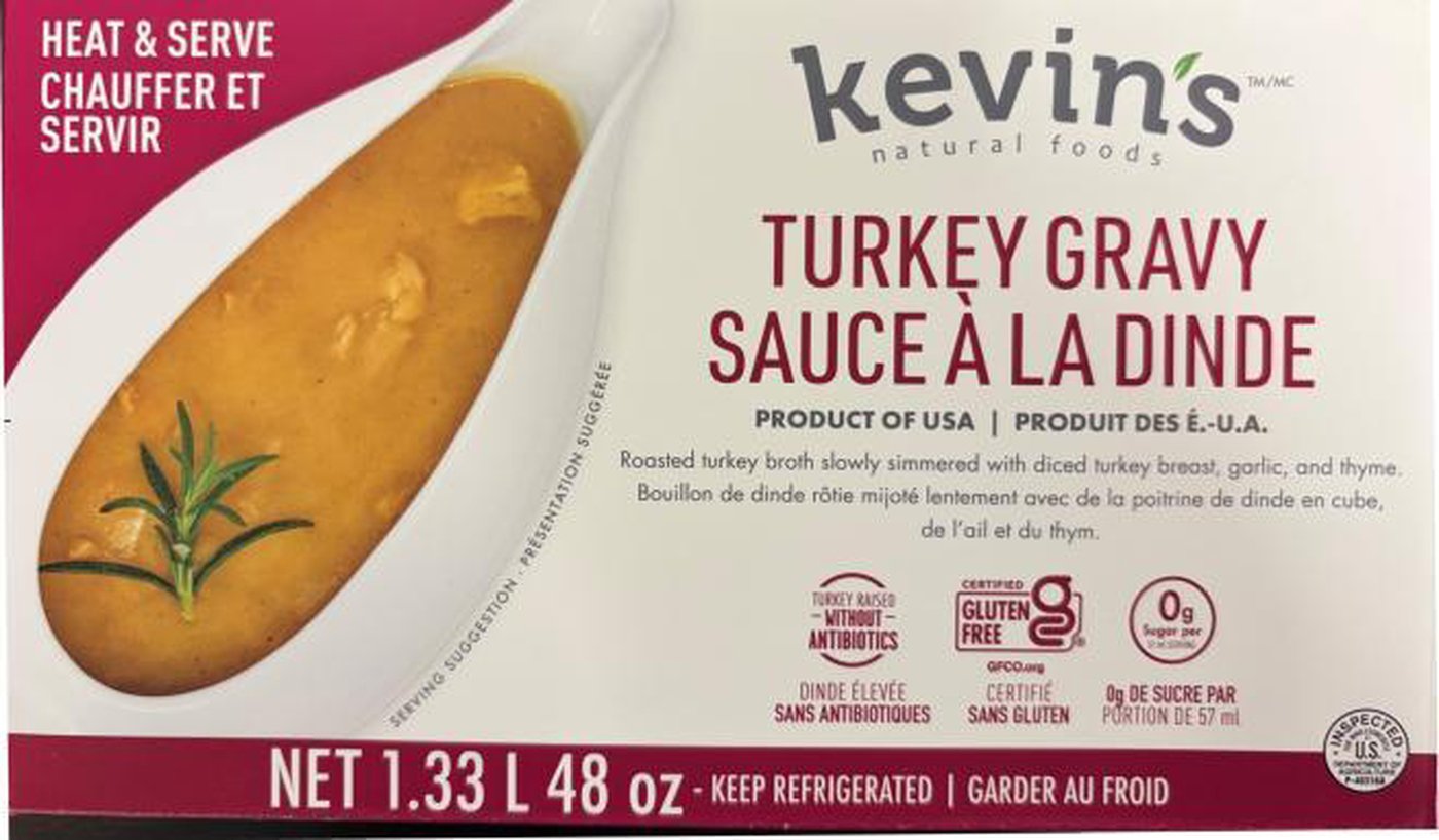 Kevin’s Natural Foods turkey gravy recalled over undeclared mustard, CFIA says