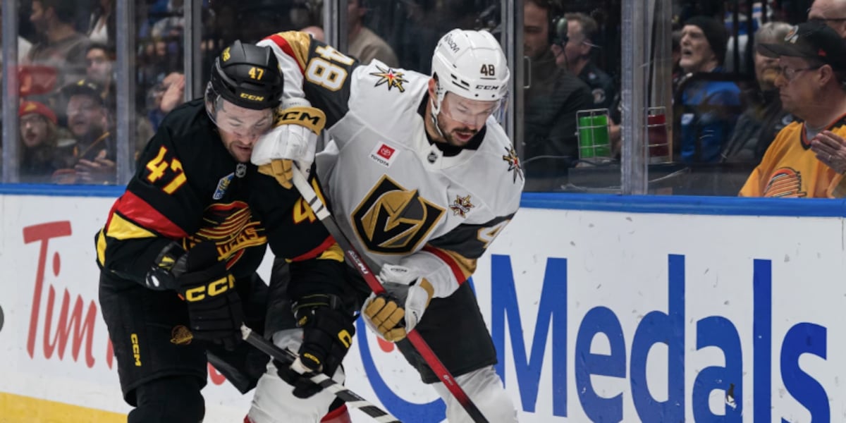 Marc Gatcomb’s go-ahead goal lifts Golden Knights to 3-2 win over Canucks