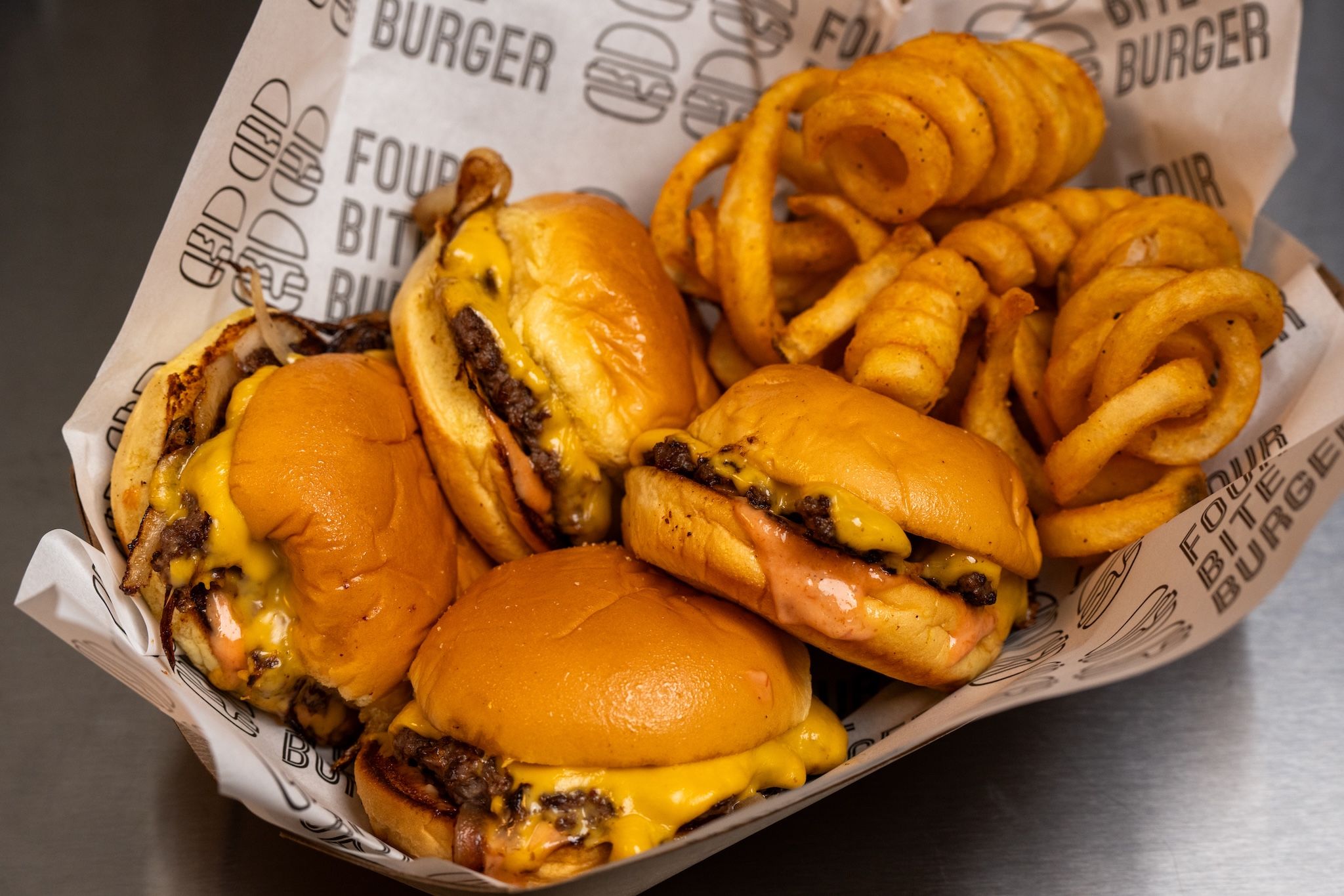 Four Bite Burger opens in Bentall Centre food court with bite-sized sliders and curly fries