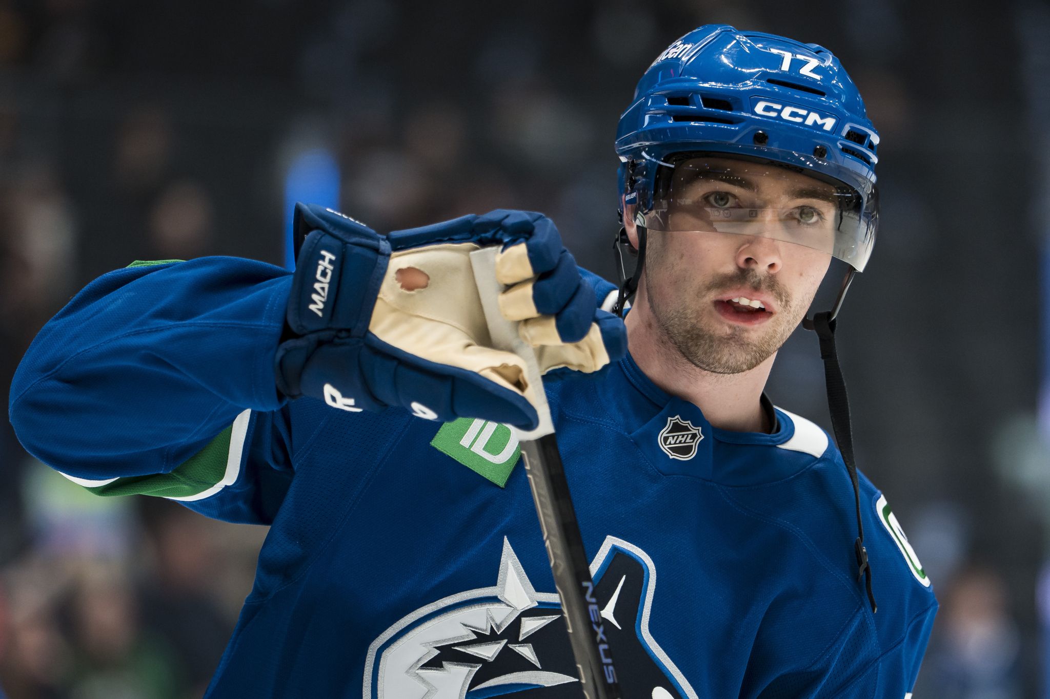 Filip Chytil leaves Canucks preseason game after skate collision with referee Riley Brace