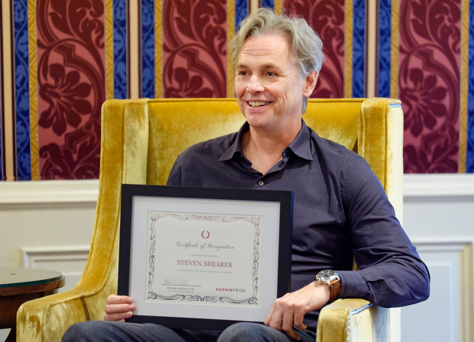 Steven Shearer accepts $100,000 Audain Prize for Visual Arts after first in-person photo