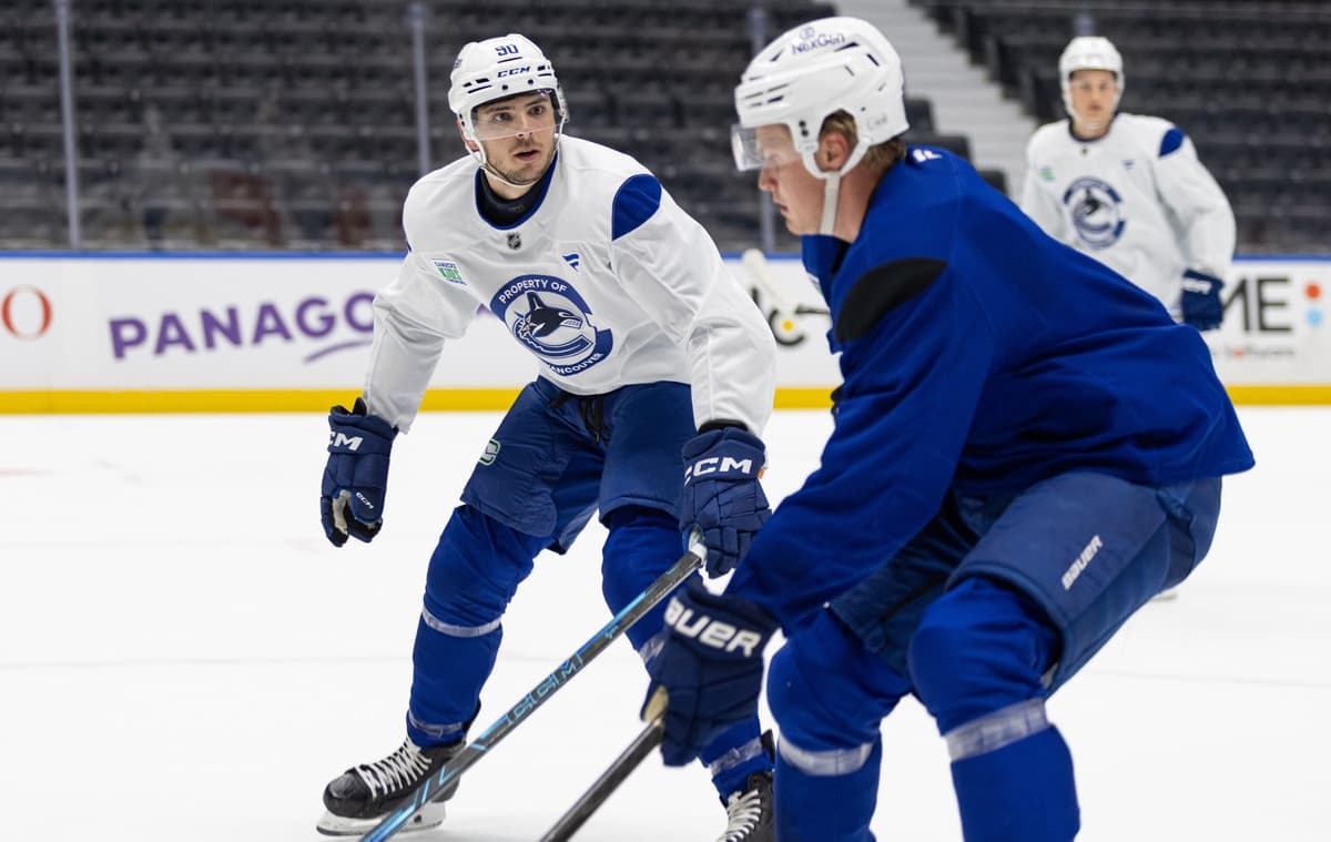 Mancini and Kudryavtsev vie for Canucks’ 7th defenceman spot after camp, with Flames looming