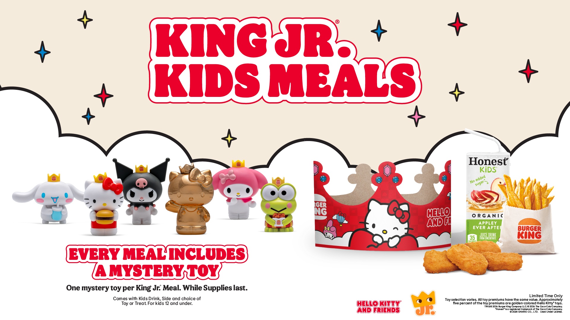 Hello Kitty and friends get Burger King crowns in a new mystery-toy collection