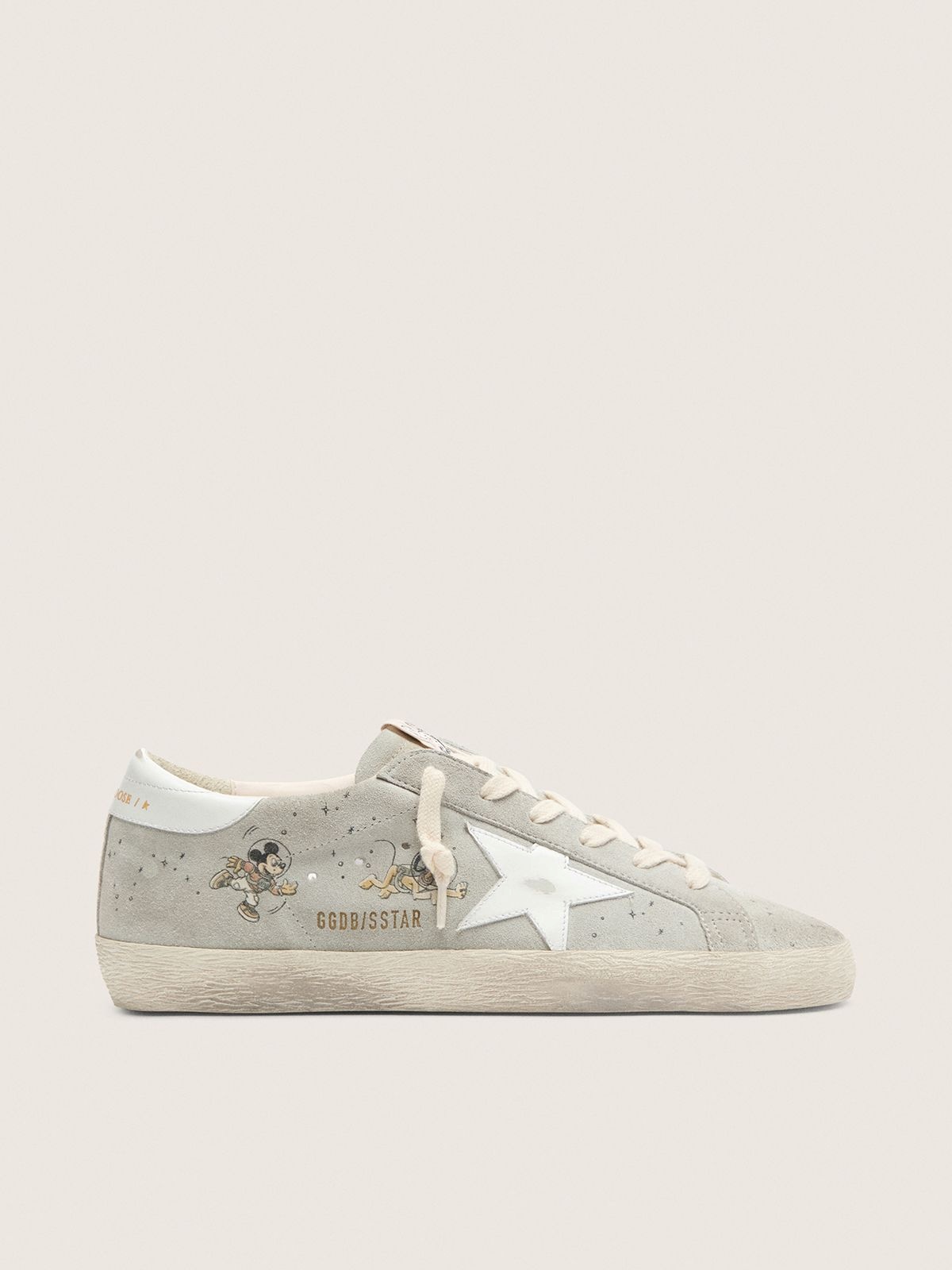 Mickey takes a spacewalk on Golden Goose sneakers