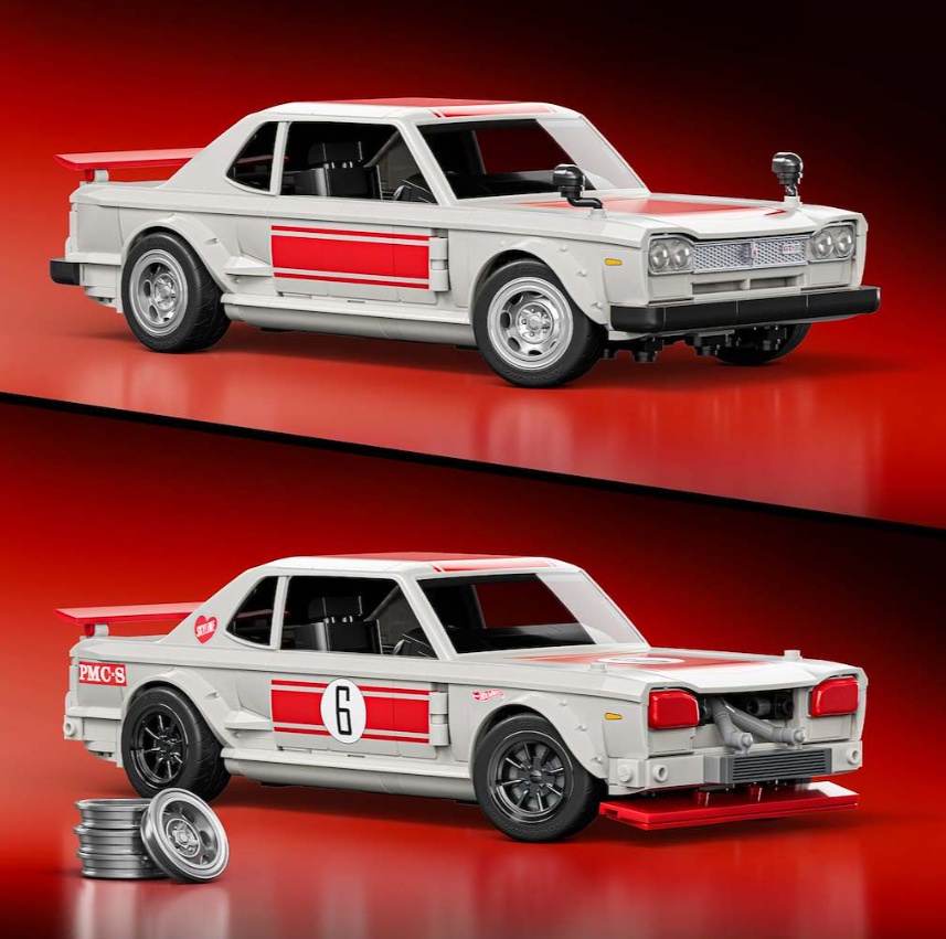 Mattel turns the 1971 Nissan Skyline GT-R into an 833-piece build